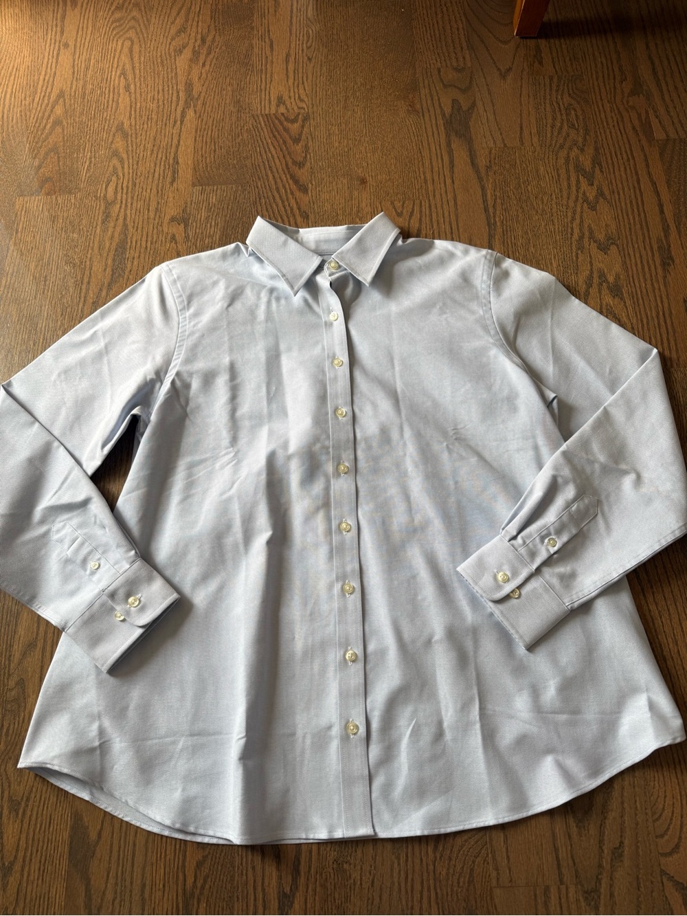 Lands' End Light Blue Oxford Shirt school uniform top size medium